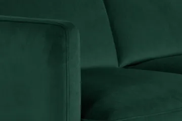 Teodin Hörnsoffa med Divan Höger Sammet - Grön - Möbler - Soffa - Hörnsoffa - Hörnsoffa med divan