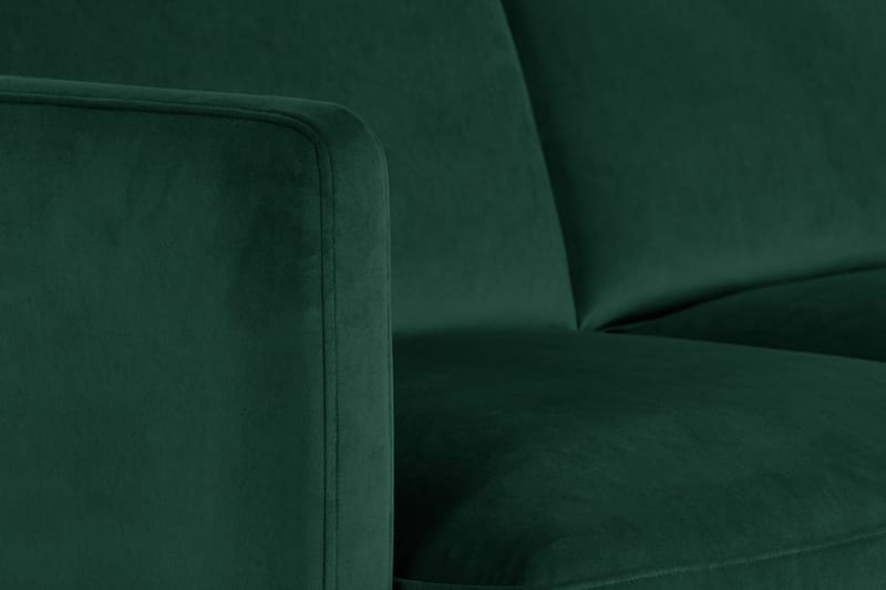 Teodin Hörnsoffa med Divan Höger Sammet - Grön - Möbler - Soffa - Hörnsoffa - Hörnsoffa med divan