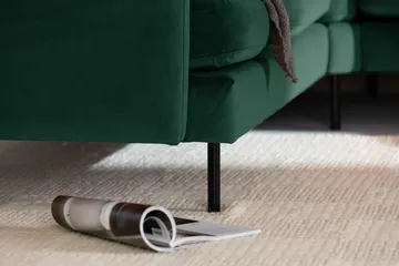 Teodin Hörnsoffa med Divan Höger Sammet - Grön - Möbler - Soffa - Hörnsoffa - Hörnsoffa med divan