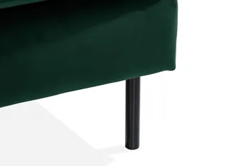 Teodin Hörnsoffa med Divan Höger Sammet - Grön - Möbler - Soffa - Hörnsoffa - Hörnsoffa med divan