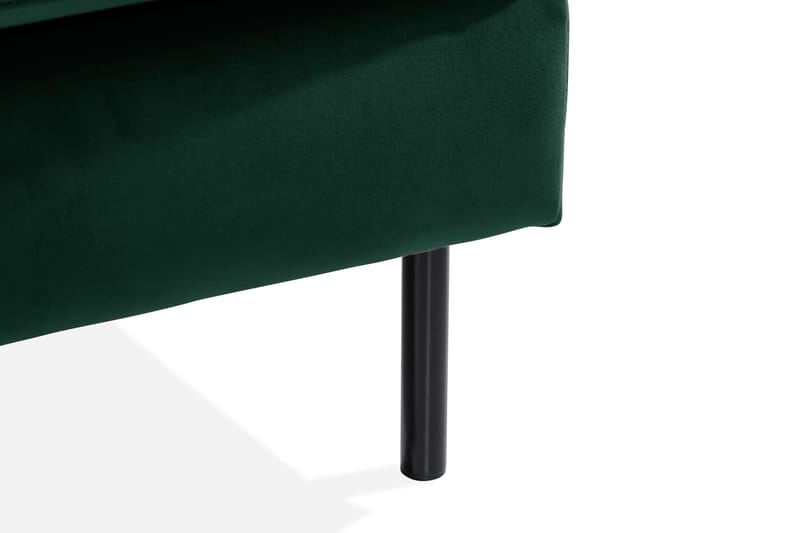 Teodin Hörnsoffa med Divan Höger Sammet - Grön - Möbler - Soffa - Hörnsoffa - Hörnsoffa med divan