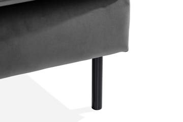 Teodin Hörnsoffa med Divan Höger Sammet - Ljusgrå - Möbler - Soffa - Hörnsoffa - Hörnsoffa med divan