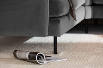 Teodin Hörnsoffa med Divan Höger Sammet - Ljusgrå - Möbler - Soffa - Hörnsoffa - Hörnsoffa med divan