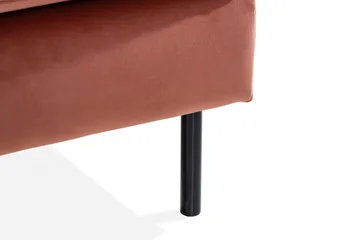 Teodin Hörnsoffa med Divan Höger Sammet - Rosa - Möbler - Soffa - Hörnsoffa - Hörnsoffa med divan