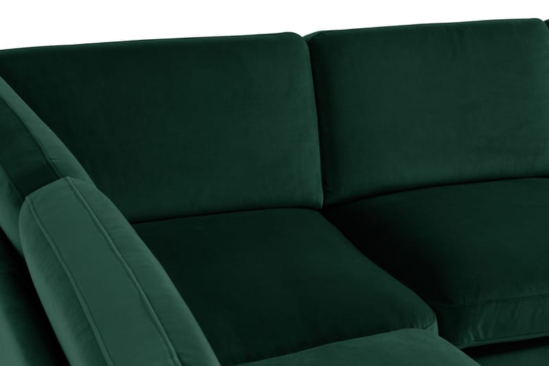 Teodin Hörnsoffa med Divan Vänster Sammet - Grön - Möbler - Soffa - Hörnsoffa - Hörnsoffa med divan