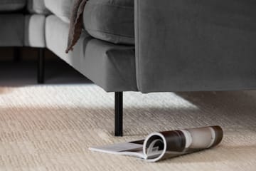 Teodin Hörnsoffa med Divan Vänster Sammet - Ljusgrå - Möbler - Soffa - Hörnsoffa - Hörnsoffa med divan