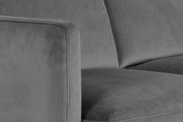 Teodin Hörnsoffa med Divan Vänster Sammet - Ljusgrå - Möbler - Soffa - Hörnsoffa - Hörnsoffa med divan