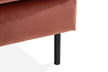 Teodin Hörnsoffa med Divan Vänster Sammet - Rosa - Möbler - Soffa - Hörnsoffa - Hörnsoffa med divan