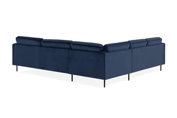 Teodin Hörnsoffa Sammet - Blå - Möbler - Soffa - Hörnsoffa