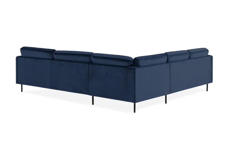 Teodin Hörnsoffa Sammet - Blå - Möbler - Soffa - Hörnsoffa