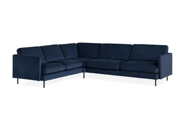 Teodin Hörnsoffa Sammet - Blå - Möbler - Soffa - Hörnsoffa