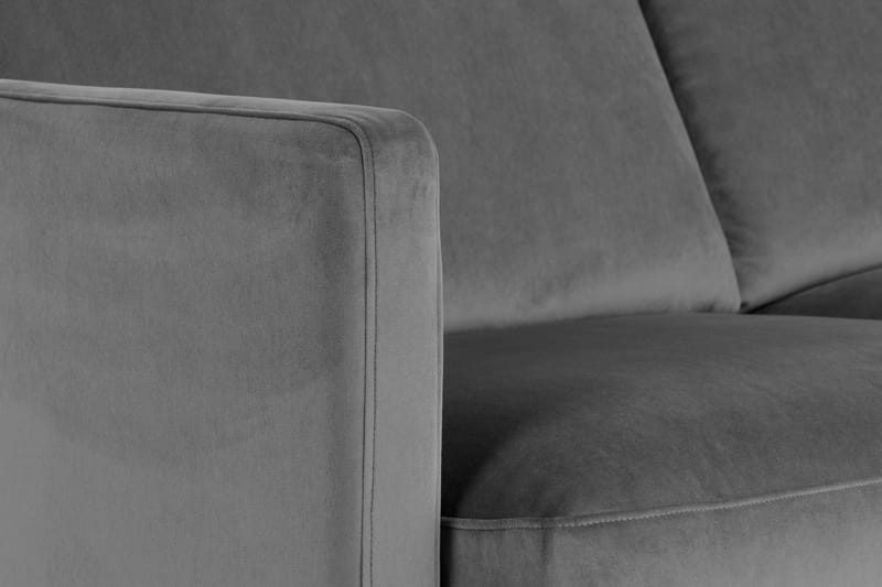 Teodin Hörnsoffa Sammet - Ljusgrå - Möbler - Soffa - Hörnsoffa