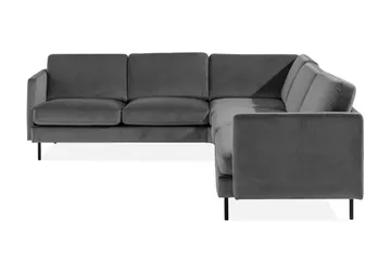 Teodin Hörnsoffa Sammet - Ljusgrå - Möbler - Soffa - Hörnsoffa