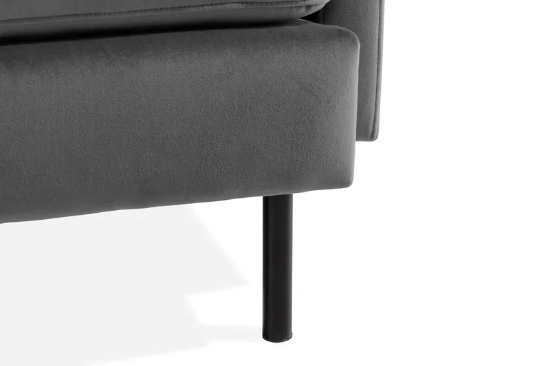 Teodin Hörnsoffa Sammet - Ljusgrå - Möbler - Soffa - Hörnsoffa