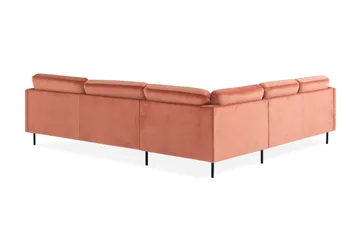 Teodin Hörnsoffa Sammet - Rosa - Möbler - Soffa - Hörnsoffa