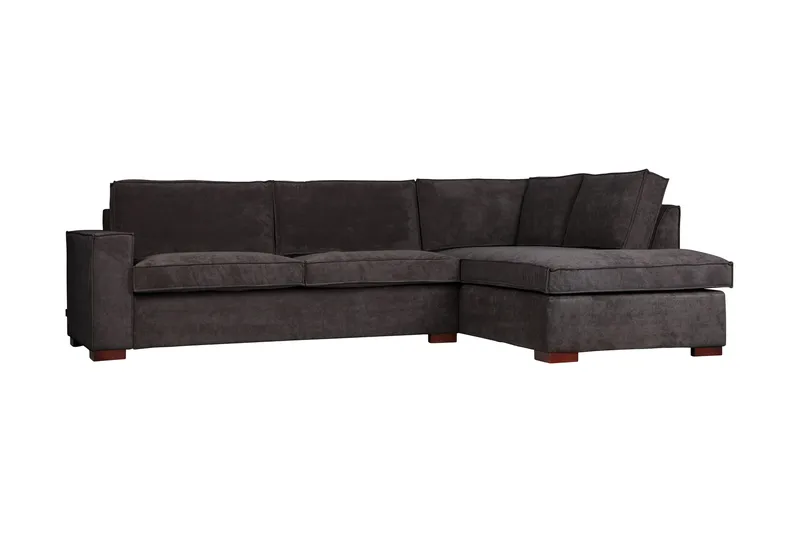Tiahna Hörnsoffa Höger - Mörkgrå - Möbler - Soffa - Hörnsoffa - Hörnsoffa med divan
