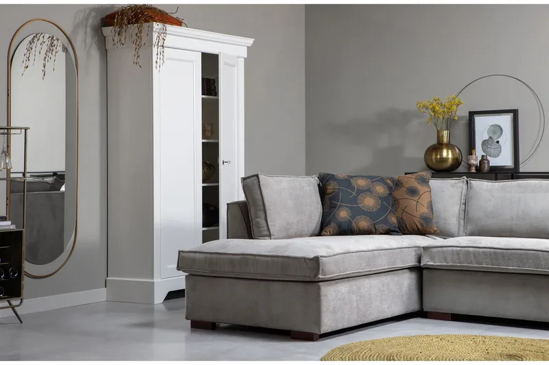 Tiahna Hörnsoffa Vänster - Grå - Möbler - Soffa - Hörnsoffa