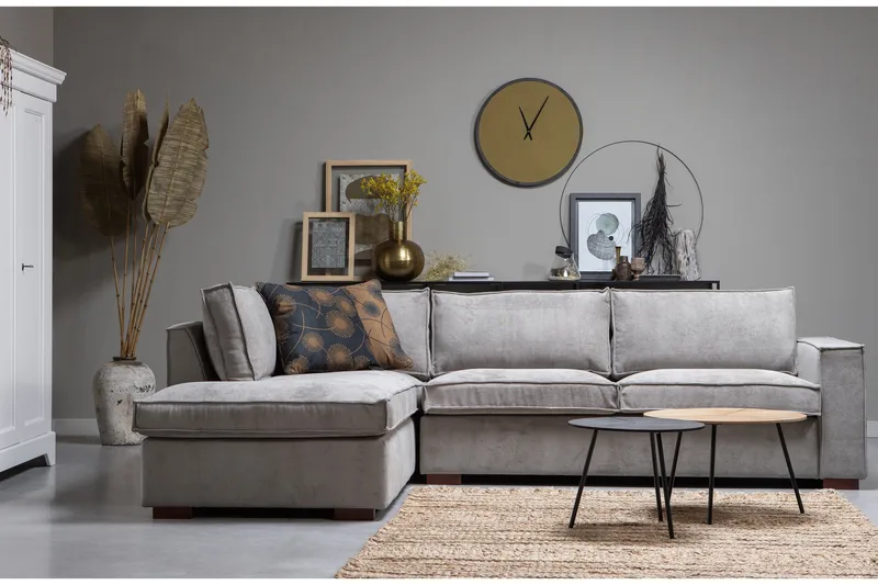 Tiahna Hörnsoffa Vänster - Grå - Möbler - Soffa - Hörnsoffa