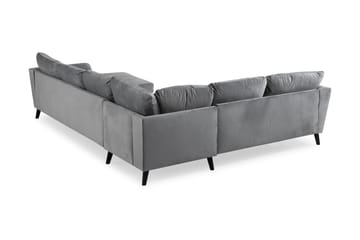 Trend 5-sits Högervänd L-formad Hörnsoffa i Sammet - Ljusgrå - Möbler - Soffa - Hörnsoffa