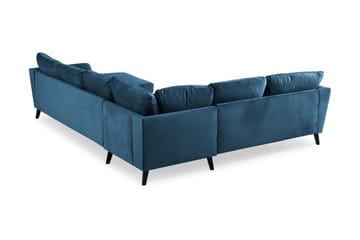 Trend 5-sits Högervänd L-formad Hörnsoffa med Divan i Sammet - Blå - Möbler - Soffa - Hörnsoffa - Hörnsoffa med divan