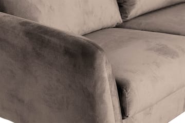 Trend 5-sits Högervänd L-formad Hörnsoffa med Divan i Sammet - Brun - Möbler - Soffa - Hörnsoffa - Hörnsoffa med divan