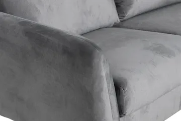 Trend 5-sits Högervänd L-formad Hörnsoffa med Divan i Sammet - Ljusgrå - Möbler - Soffa - Hörnsoffa - Hörnsoffa med divan