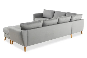 Trend 5-sits Högervänd U-formad Hörnsoffa med divan i Tyg - Grå - Möbler - Soffa - Hörnsoffa - Hörnsoffa med divan