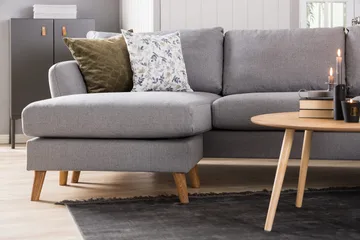 Trend 5-sits Högervänd U-formad Hörnsoffa med divan i Tyg - Ljusgrå - Möbler - Soffa - Hörnsoffa - Hörnsoffa med divan