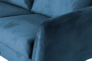 Trend 5-sits Vänstervänd U-formad Hörnsoffa med divan i Sammet - Blå - Möbler - Soffa - Hörnsoffa - Hörnsoffa med divan