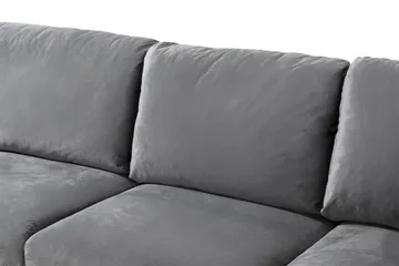 Trend 5-sits Vänstervänd U-formad Hörnsoffa med divan i Sammet - Ljusgrå - Möbler - Soffa - Hörnsoffa - Hörnsoffa med divan