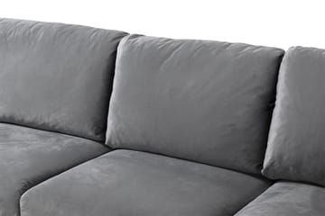 Trend 5-sits Vänstervänd U-formad Hörnsoffa med divan i Sammet - Ljusgrå - Möbler - Soffa - Hörnsoffa - Hörnsoffa med divan
