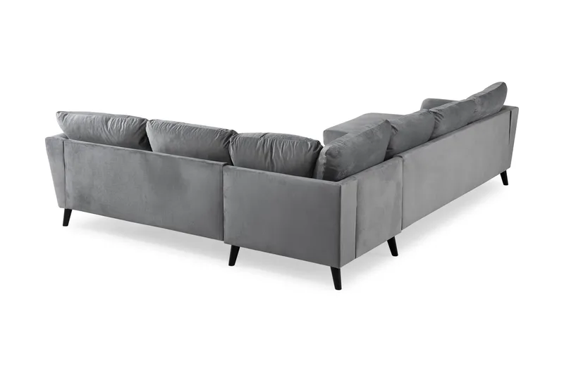 Trend 5-sits Vänstervänd U-formad Hörnsoffa med divan i Sammet - Ljusgrå - Möbler - Soffa - Hörnsoffa - Hörnsoffa med divan