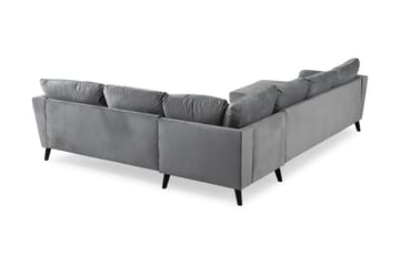 Trend 5-sits Vänstervänd U-formad Hörnsoffa med divan i Sammet - Ljusgrå - Möbler - Soffa - Hörnsoffa - Hörnsoffa med divan