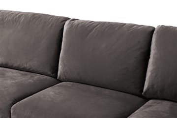 Trend 5-sits Vänstervänd U-formad Hörnsoffa med divan i Sammet - Mörkgrå - Möbler - Soffa - Hörnsoffa - Hörnsoffa med divan