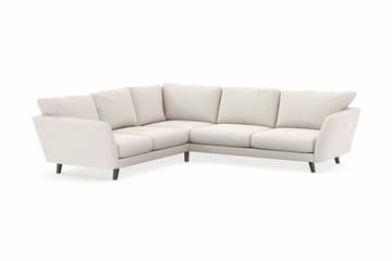 Trend Lyx 6-sits Vändbar L-formad Hörnsoffa i Sammet - Krämvit - Möbler - Soffa - Hörnsoffa