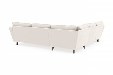 Trend Lyx 6-sits Vändbar L-formad Hörnsoffa i Sammet - Krämvit - Möbler - Soffa - Hörnsoffa