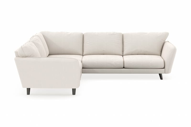Trend Lyx 6-sits Vändbar L-formad Hörnsoffa i Sammet - Krämvit - Möbler - Soffa - Hörnsoffa