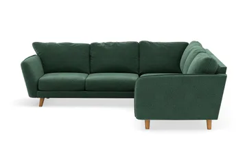 Trend Lyx 6-sits Vändbar L-formad Hörnsoffa i Sammet - Mörkgrön - Möbler - Soffa - Sammetssoffa