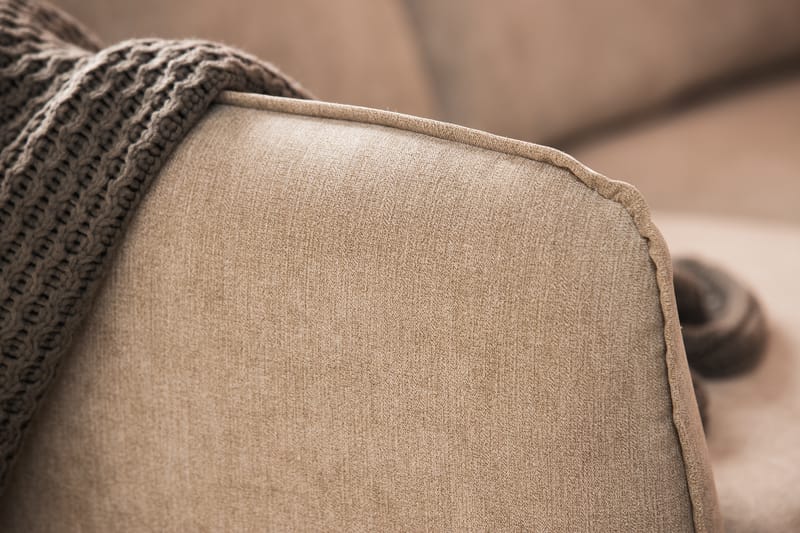 Trend Lyx 6-sits Vändbar L-formad Hörnsoffa i Tyg - Beige - Möbler - Soffa - Hörnsoffa
