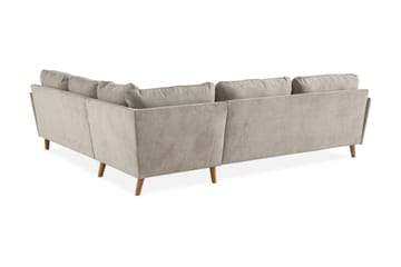 Trend Lyx 6-sits Vändbar L-formad Hörnsoffa i Tyg - Beige - Möbler - Soffa - Hörnsoffa