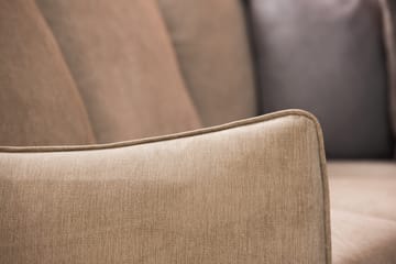 Trend Lyx 6-sits Vändbar L-formad Hörnsoffa i Tyg - Beige - Möbler - Soffa - Hörnsoffa
