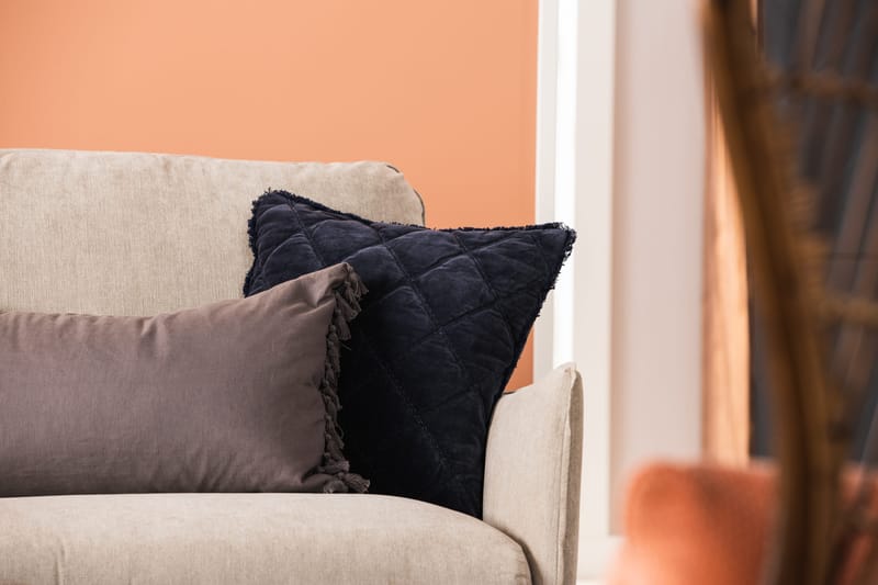 Trend Lyx 6-sits Vändbar L-formad Hörnsoffa i Tyg - Beige - Möbler - Soffa - Hörnsoffa