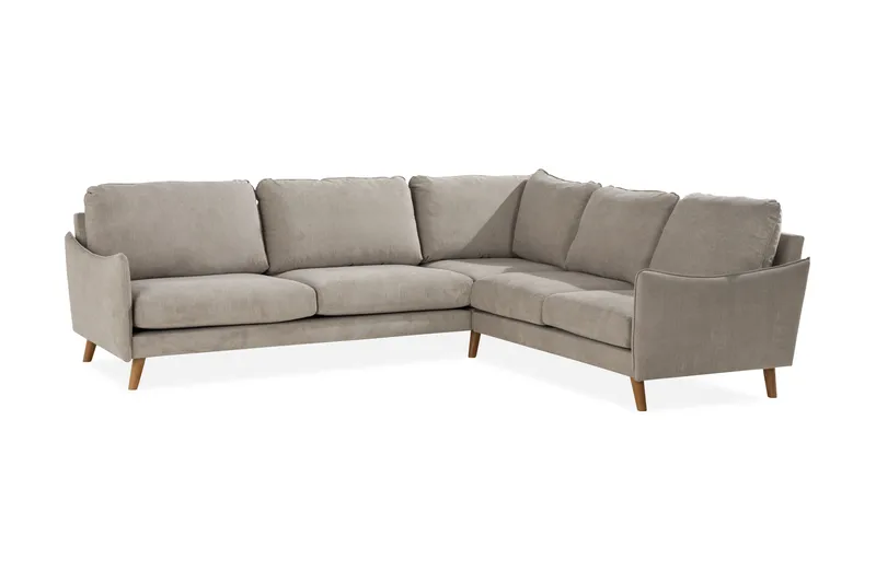 Trend Lyx 6-sits Vändbar L-formad Hörnsoffa i Tyg - Beige - Möbler - Soffa - Hörnsoffa