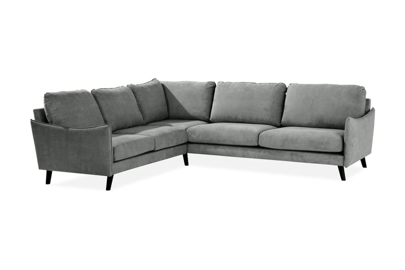 Trend Lyx 6-sits Vändbar L-formad Hörnsoffa i Tyg - Grå - Möbler - Soffa - Hörnsoffa