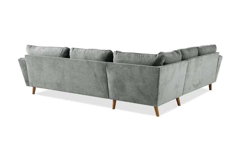 Trend Lyx 6-sits Vändbar L-formad Hörnsoffa i Tyg - Grå - Möbler - Soffa - Hörnsoffa