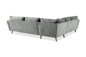 Trend Lyx 6-sits Vändbar L-formad Hörnsoffa i Tyg - Grå - Möbler - Soffa - Hörnsoffa