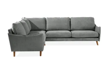 Trend Lyx 6-sits Vändbar L-formad Hörnsoffa i Tyg - Grå - Möbler - Soffa - Hörnsoffa