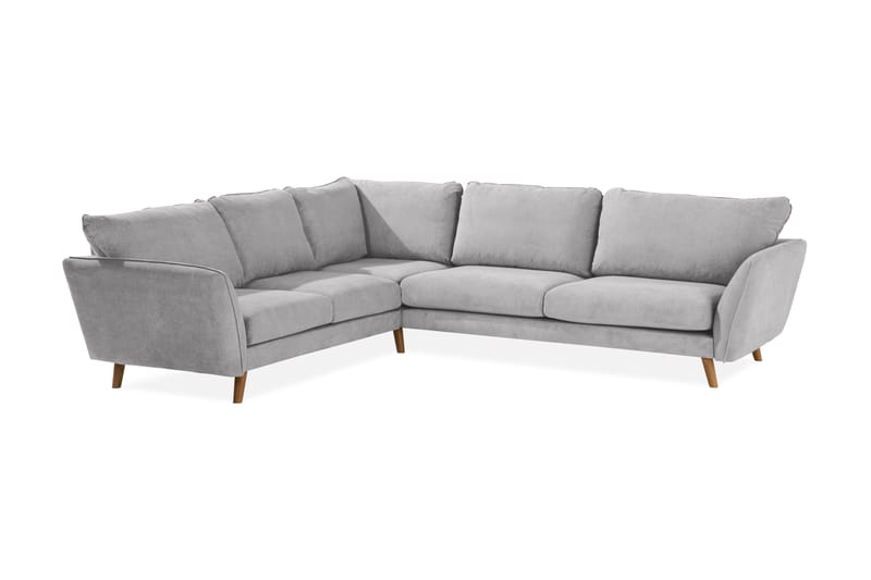 Trend Lyx 6-sits Vändbar L-formad Hörnsoffa i Tyg - Ljusgrå - Möbler - Soffa - Hörnsoffa