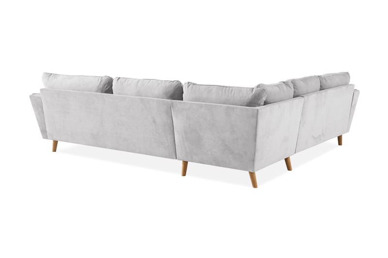 Trend Lyx 6-sits Vändbar L-formad Hörnsoffa i Tyg - Ljusgrå - Möbler - Soffa - Hörnsoffa