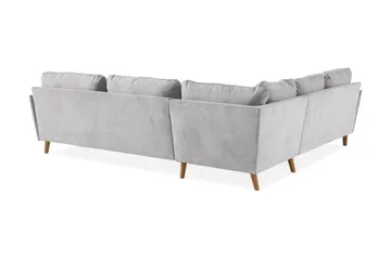 Trend Lyx 6-sits Vändbar L-formad Hörnsoffa i Tyg - Ljusgrå - Möbler - Soffa - Hörnsoffa